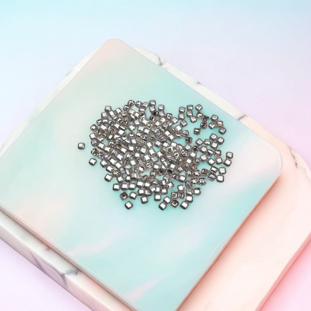 Silver square rhinestone jewelry accessories, DIY decorative materials Application Scenario