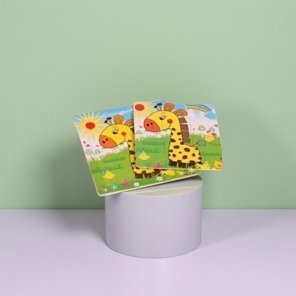 Colorful cartoon giraffe children's book building, educational and enlightenment early education toys details Picture