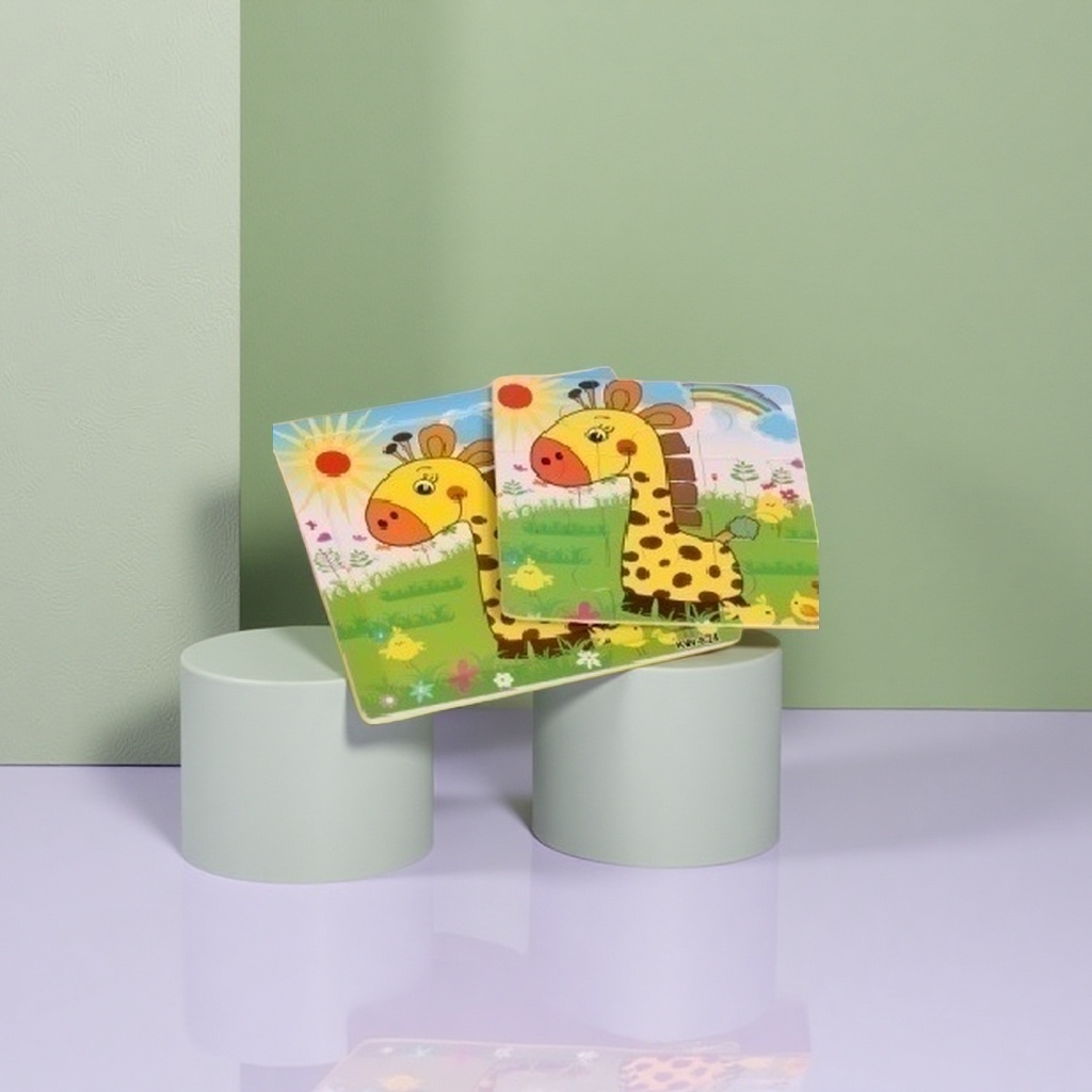 Colorful cartoon giraffe children's book building, educational and enlightenment early education toys