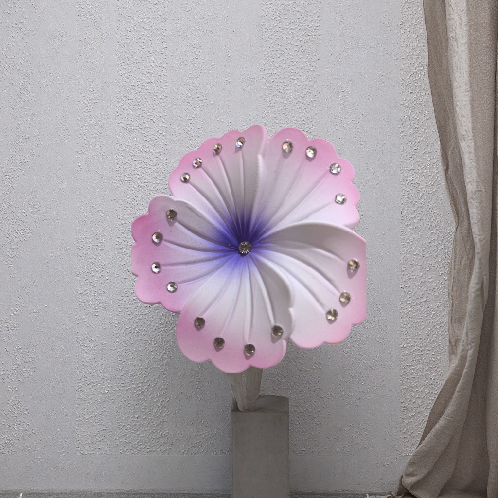 Pink gradient purple flower hairpin, a sweet and simple Korean-style headwear for women Specification image