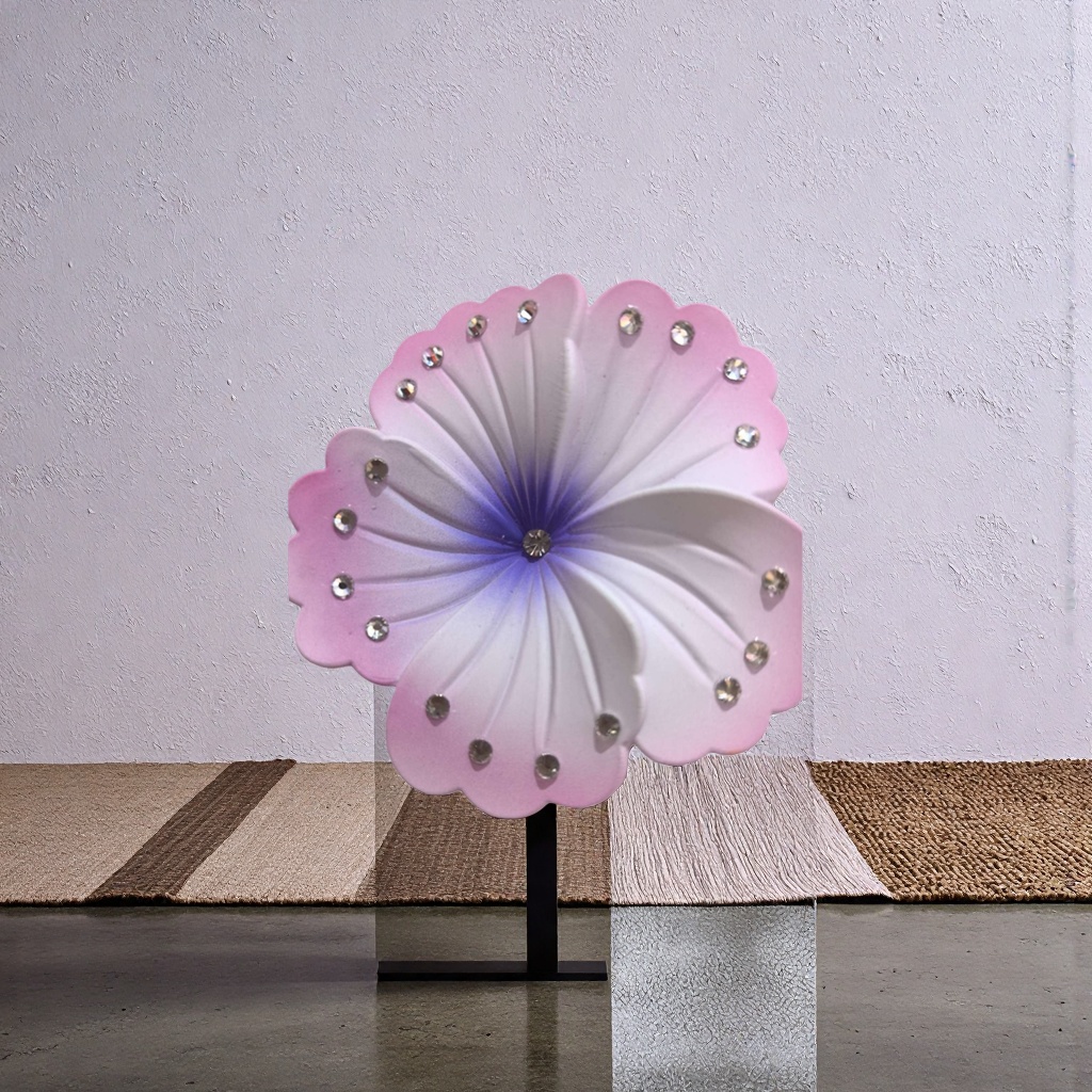 Pink gradient purple flower hairpin, a sweet and simple Korean-style headwear for women Application Scenario