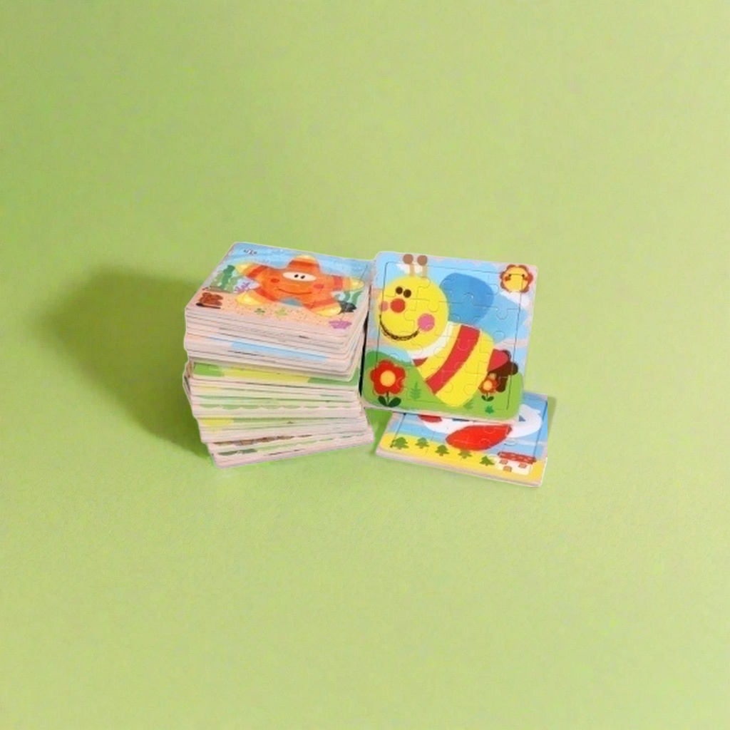 Colorful children's jigsaw puzzle toys with wooden safety rounded corners for educational early education and parent-child interaction Application Scenario