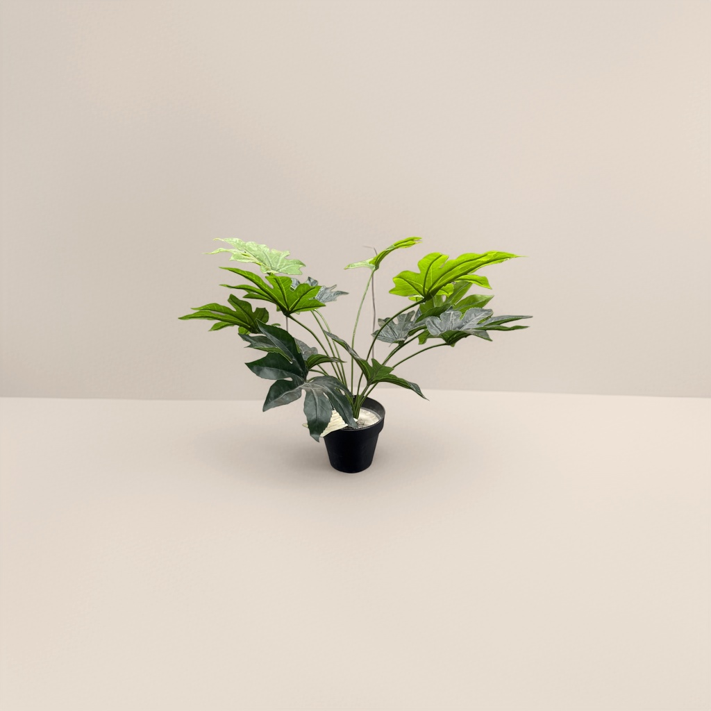绿色掌状叶植物盆栽产品图
