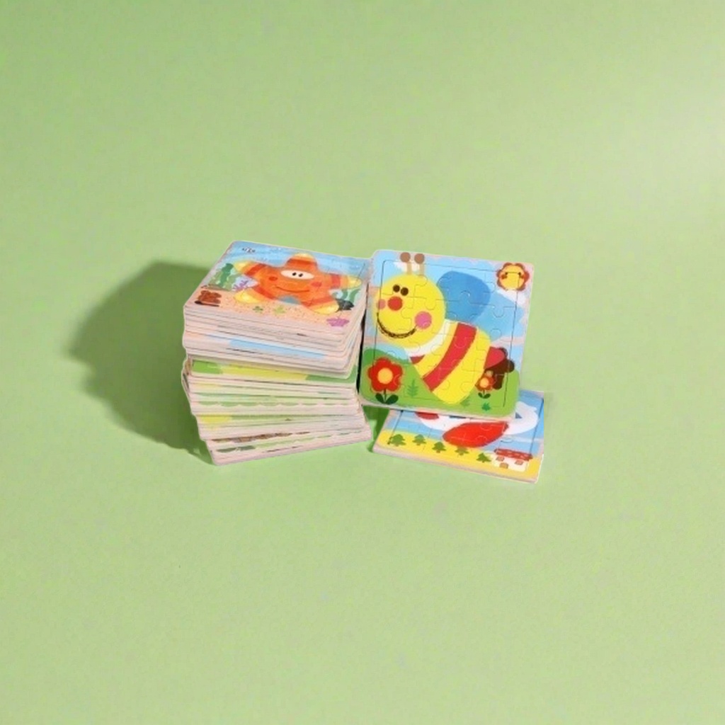 Colorful children's wooden jigsaw puzzle toys for early education and intelligence, 36 pieces with rounded corners, safe Application Scenario