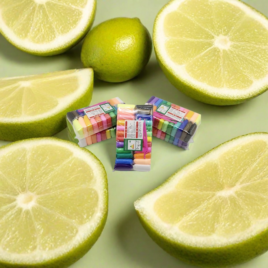 Colorful plasticine set, eco-friendly soy-based formula, easy to knead and store, suitable for family parent-child interaction Specification image