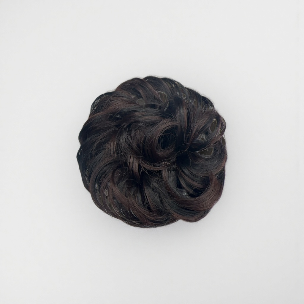 Dark brown curly hair clips, fashionable and retro large hair accessory for women details Picture