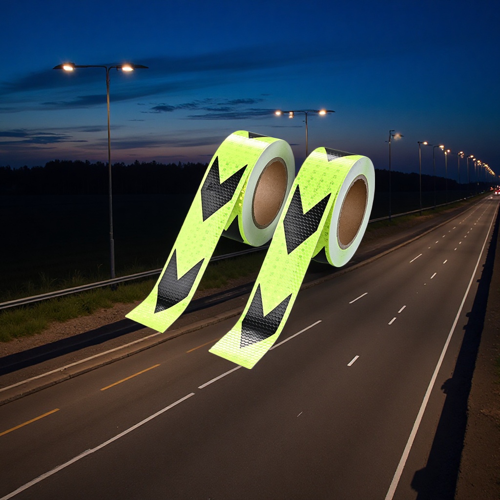 Reflective sticker rolls, 45 meters long and 5 miles wide, available in various colors for customization details Picture