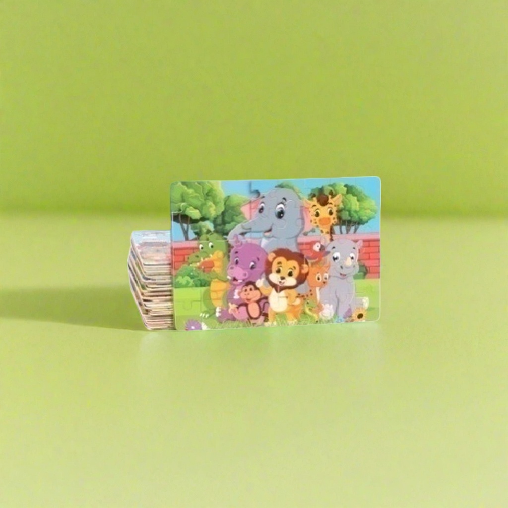 Colorful children's jigsaw puzzles with puzzle boards are safe and non-toxic for early education Specification image