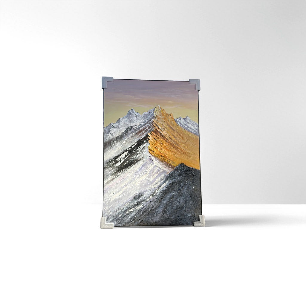 厂家批发彩色山峰油画装饰画客厅卧室挂画抽象艺术 canvas布面