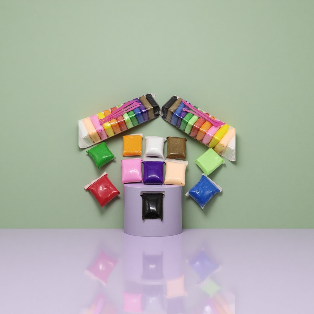 Colorful plasticine children's educational, safe, non-toxic, malleable and creative handmade toys details Picture