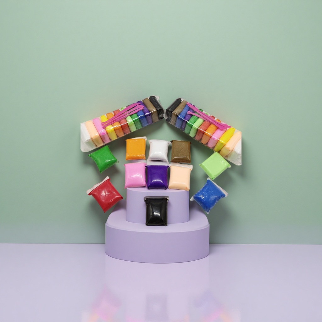 Colorful plasticine children's educational, safe, non-toxic, malleable and creative handmade toys Specification image