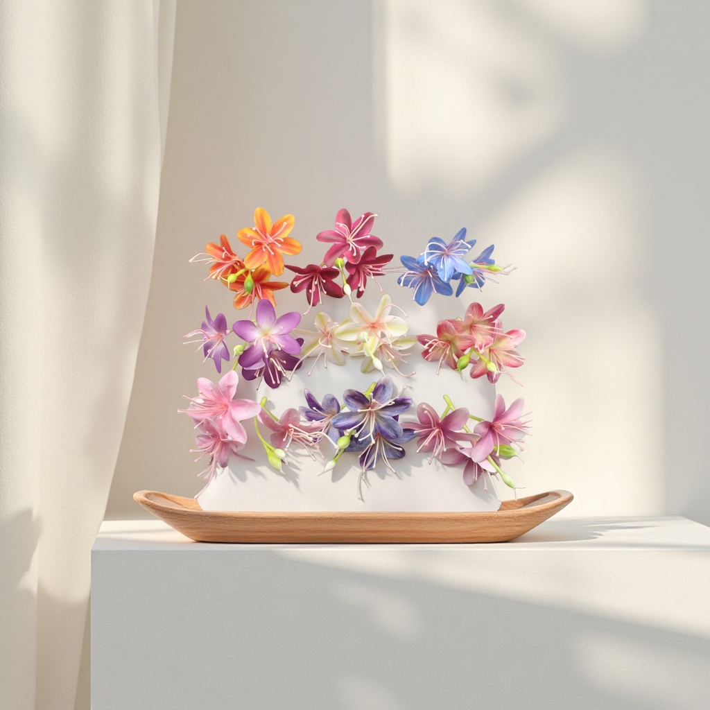 Colorful artificial flower decorative floral art pieces, home flower arrangement DIY materials Application Scenario