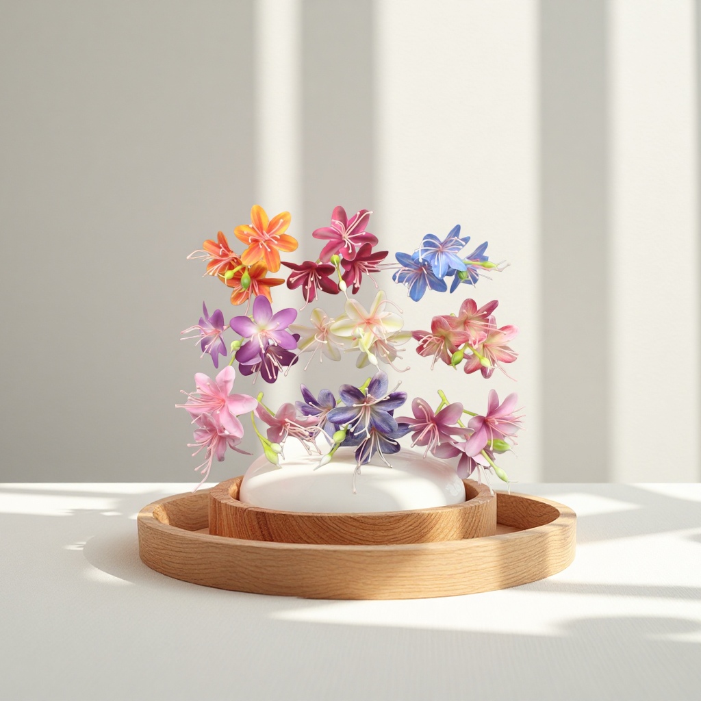 Colorful artificial flower decorative floral art pieces, home flower arrangement DIY materials details Picture