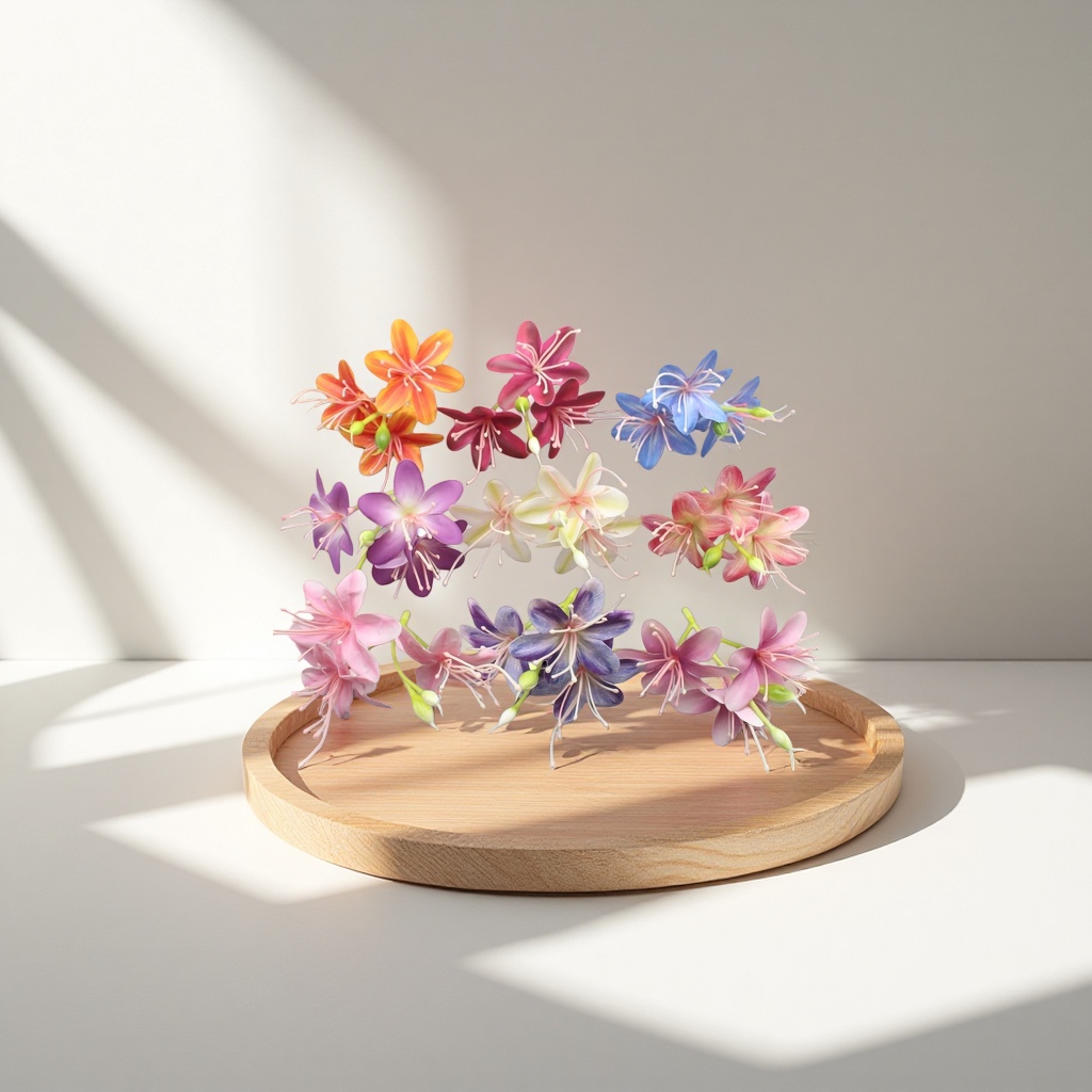 Colorful artificial flower decorative floral art pieces, home flower arrangement DIY materials Specification image