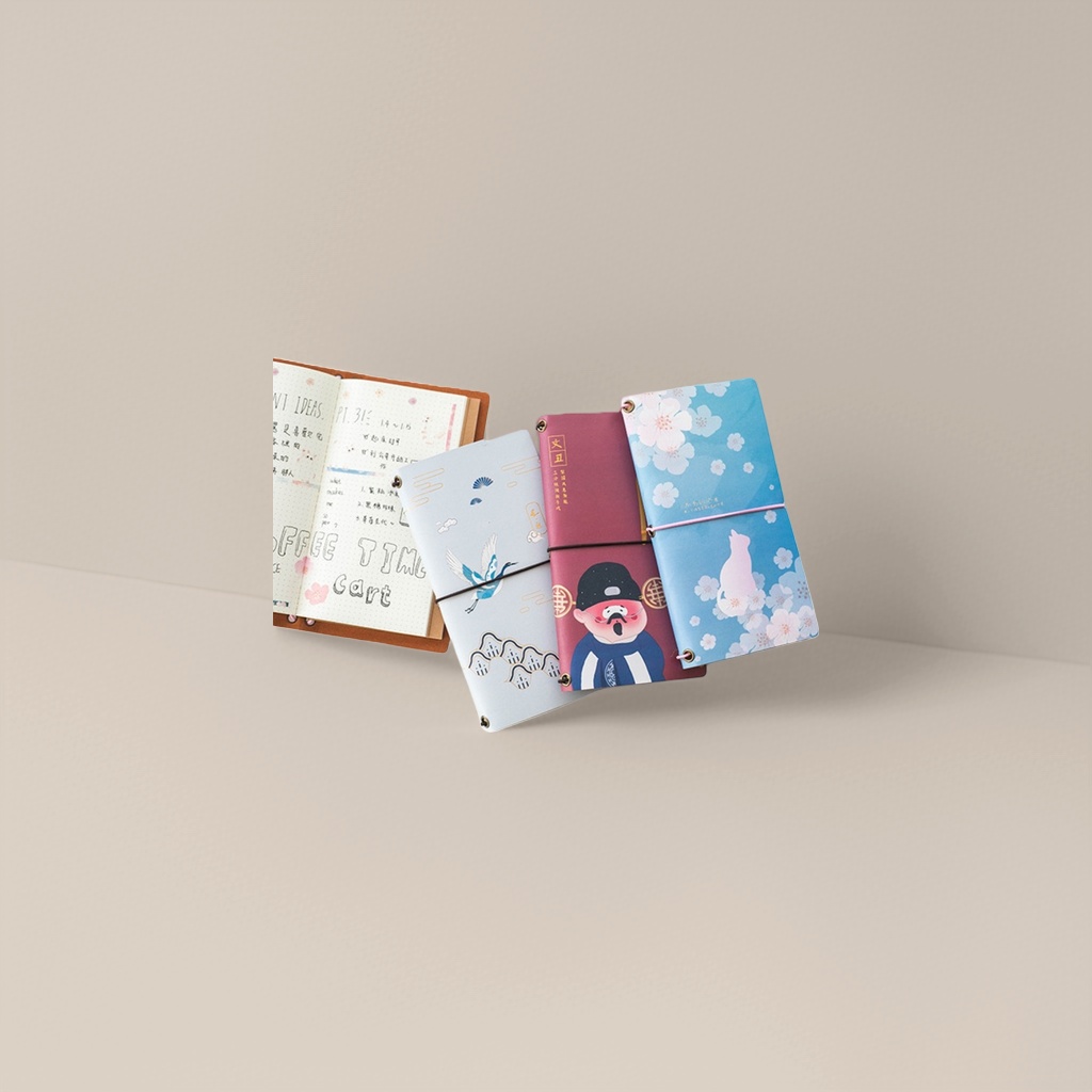 Color notebook A5 with thickened inner pages and a simple style for student office use Application Scenario