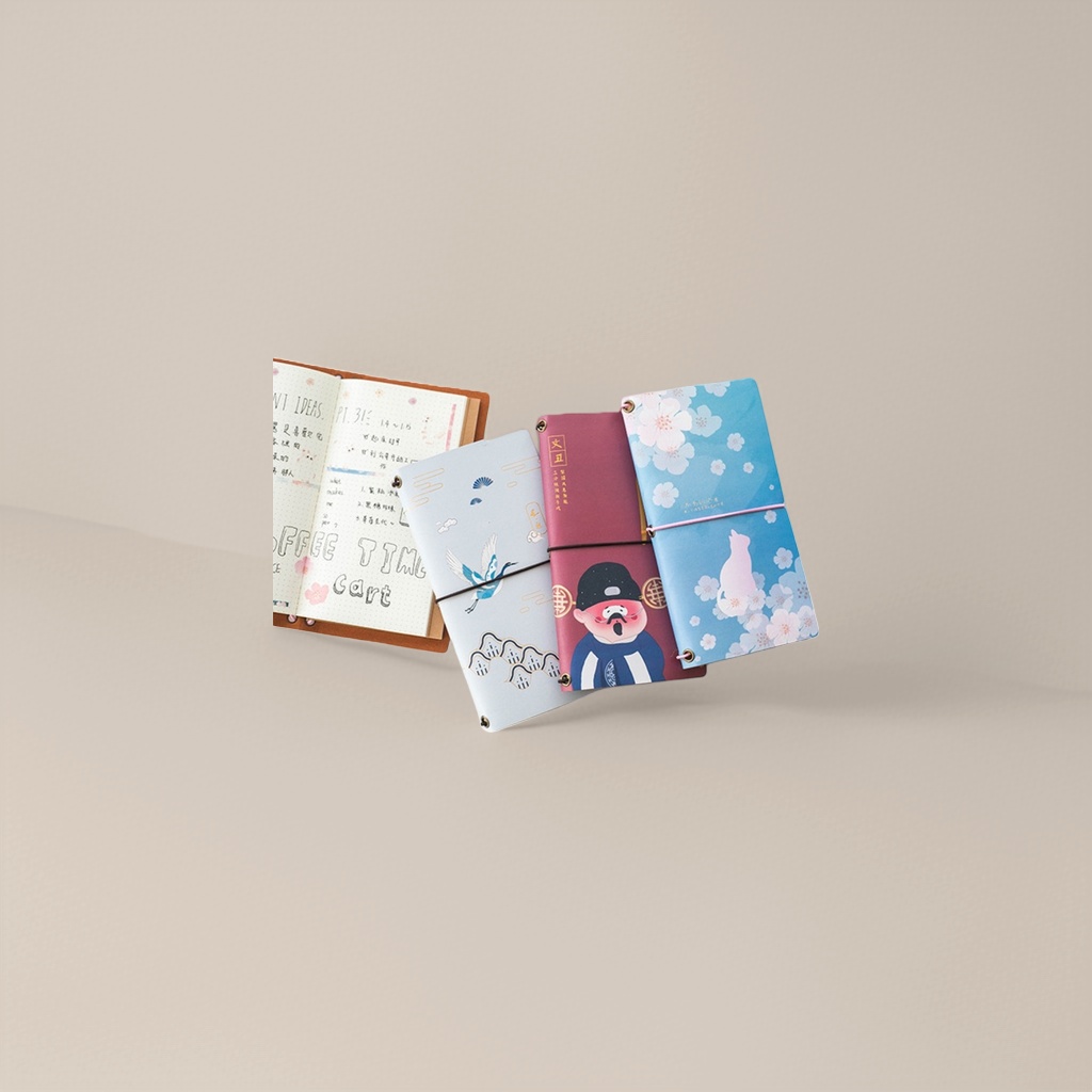 Color notebook A5 with thickened inner pages and a simple style for student office use