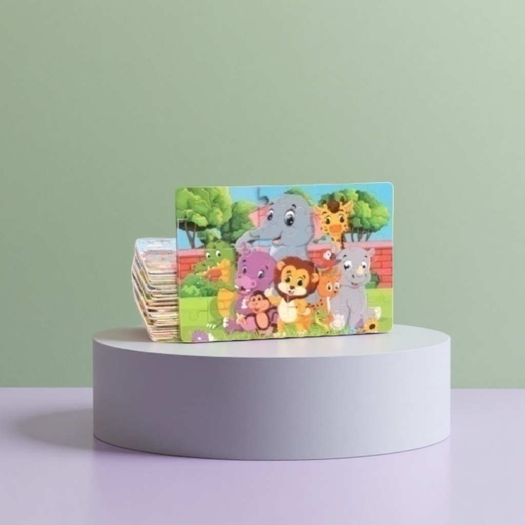彩色儿童拼图+拼图板产品图