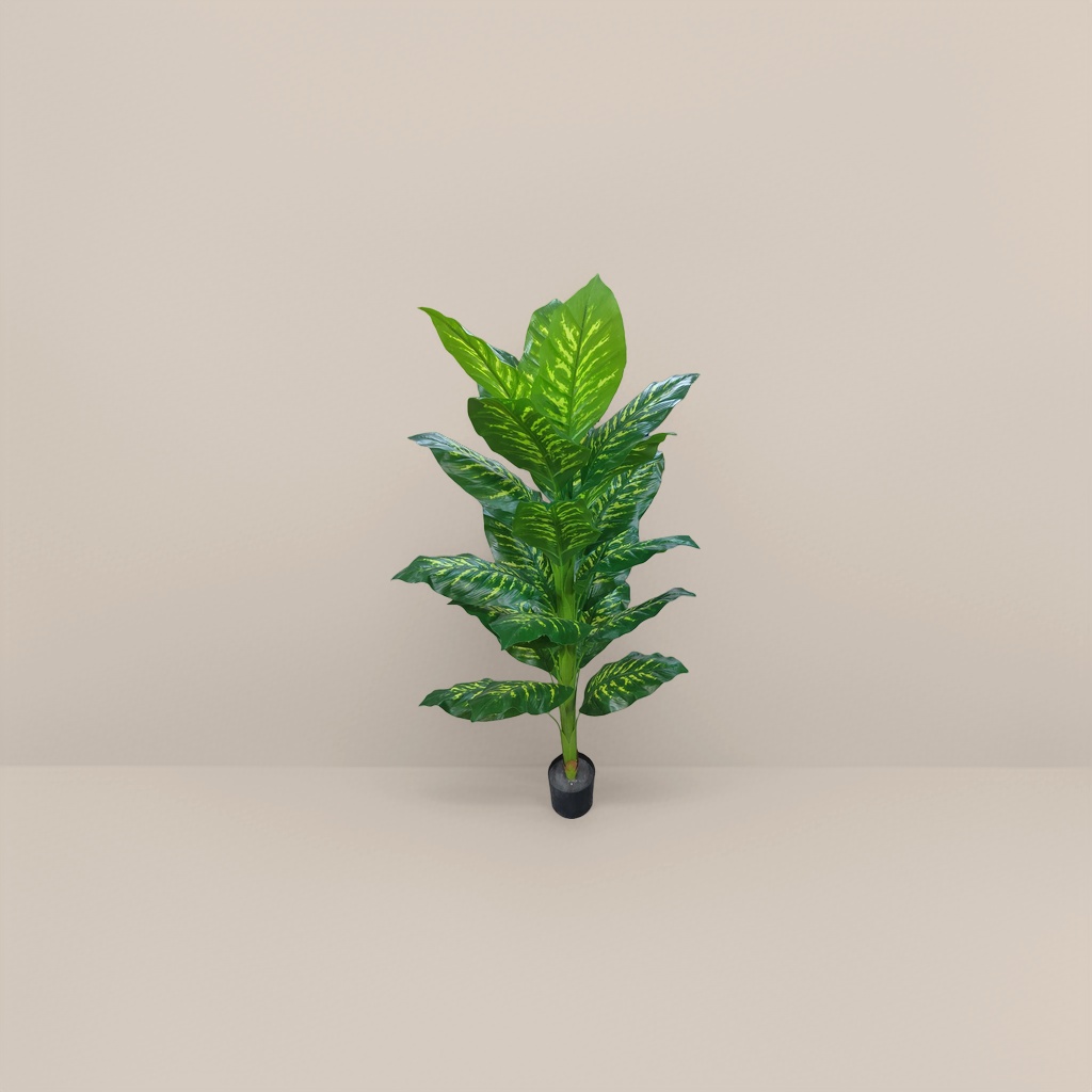 绿黄斑纹大型人造植物仿真绿植客厅阳台装饰