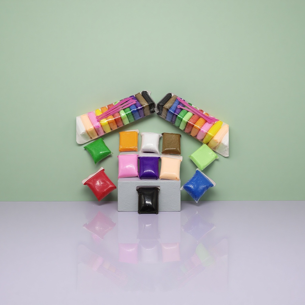 Colorful plasticine food-grade raw material, washable and easy to store, 12-color creative shaping set Application Scenario