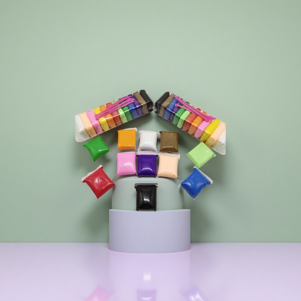 Colorful plasticine food-grade raw material, washable and easy to store, 12-color creative shaping set details Picture