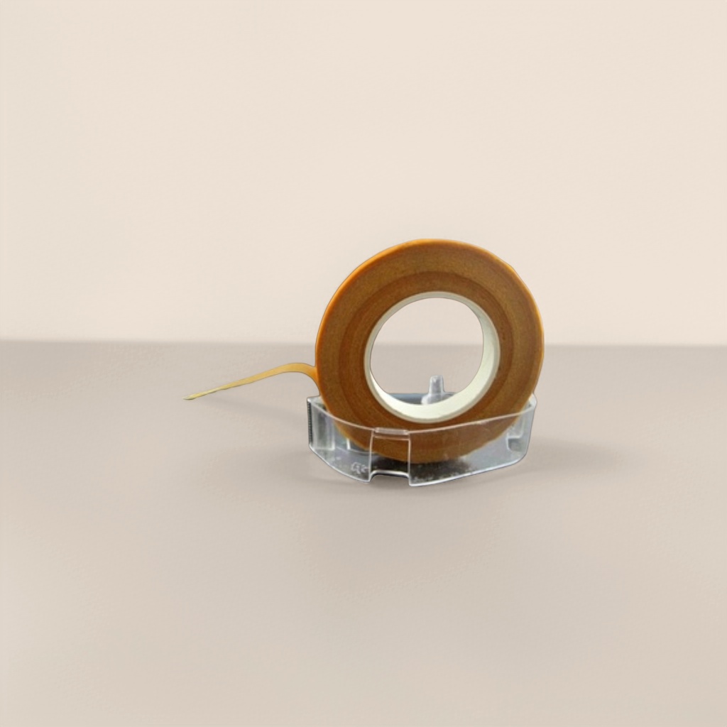The orange tape roll has a width of 1.5cm and a length of 50 meters. It is highly adhesive, waterproof and wear-resistant