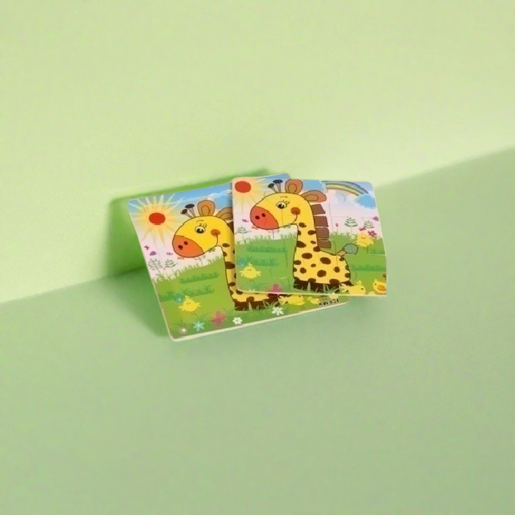 Colorful cartoon giraffe children's educational puzzle board, safe and non-toxic with rounded corners Application Scenario