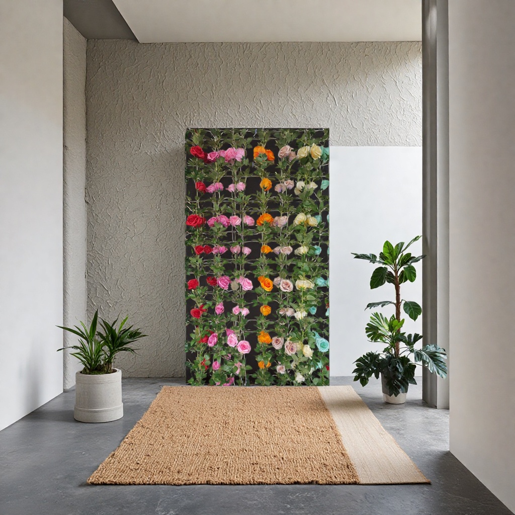 Colorful artificial rose vines and artificial vine decorations for home gardening Specification image