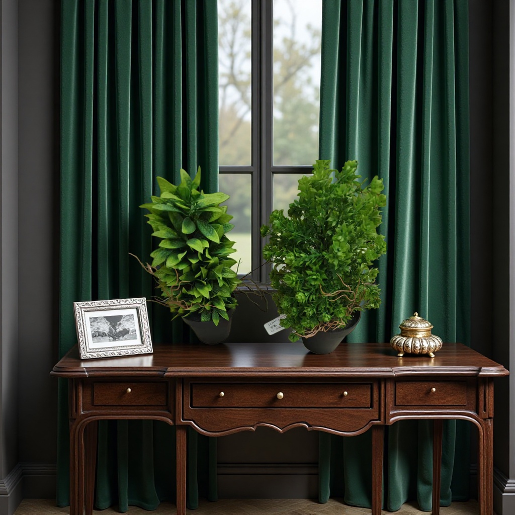 Green artificial plant potted plants, artificial green plants, home decoration, living room and balcony ornaments Specification image