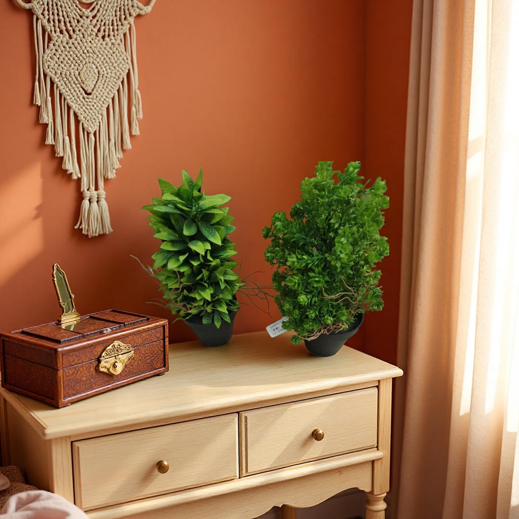 Green artificial plant potted plants, artificial green plants, home decoration, living room and balcony ornaments details Picture