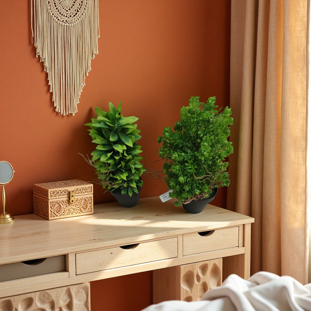 Green artificial plant potted plants, artificial green plants, home decoration, living room and balcony ornaments
