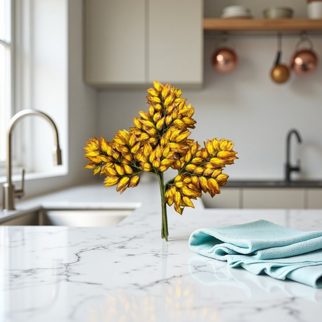 Yellow artificial flower bouquets, simulated fresh flowers, living room decorative items, home flower arrangements Application Scenario