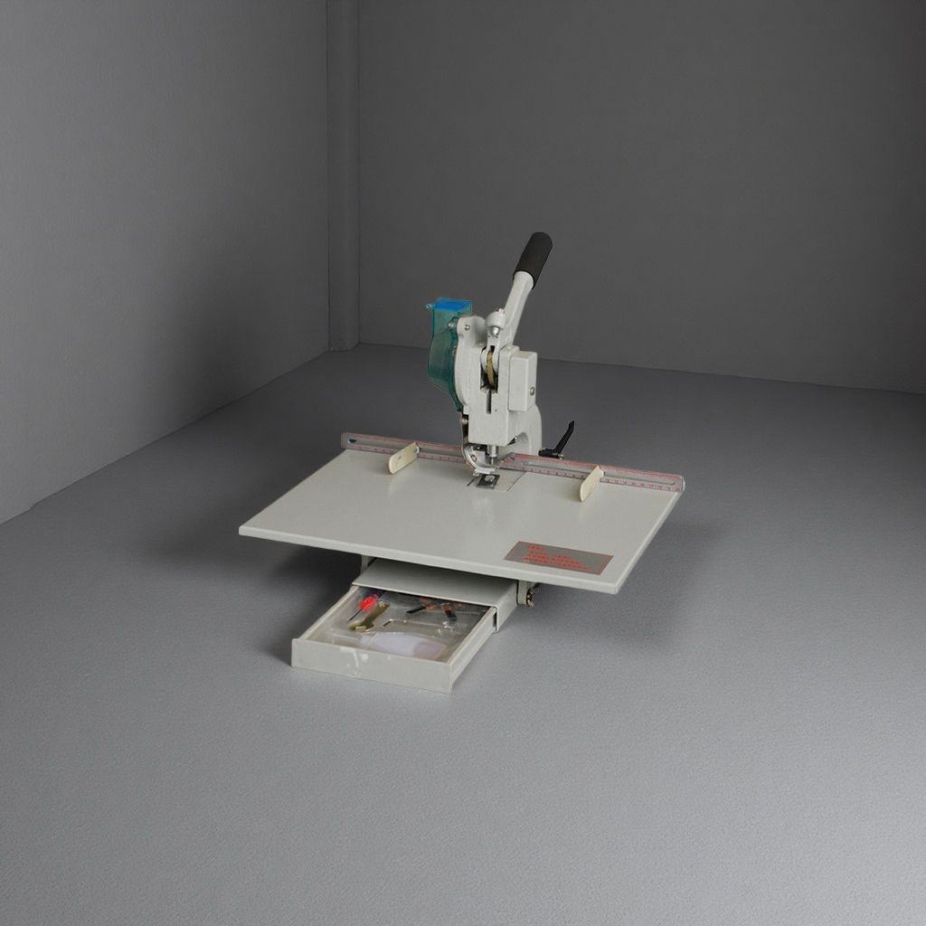 Grey manual punch machine, office stationery, document organization tool Application Scenario