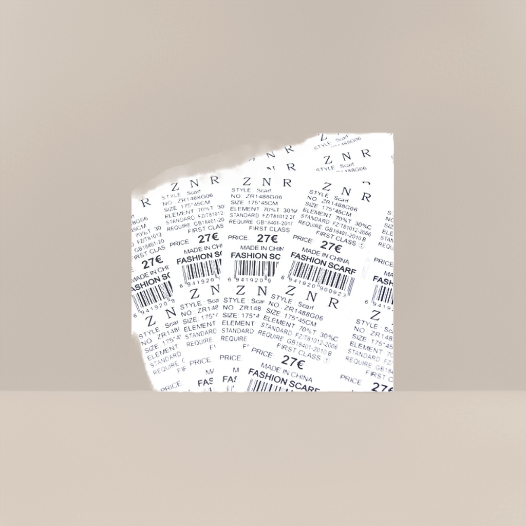 The white label product label is a universal self-adhesive sticker that can print blank label paper Specification image