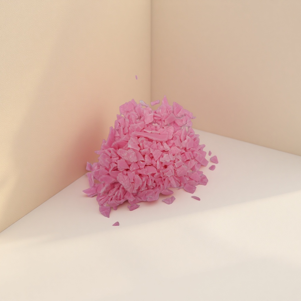 Pink plastic scraps, DIY decorative materials, creative art accessories details Picture