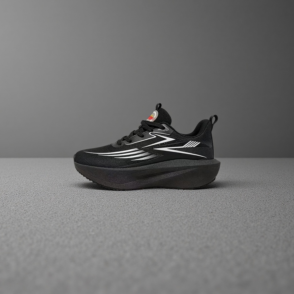 Black sports shoes for men, breathable, lightweight and shock-absorbing running shoes Specification image