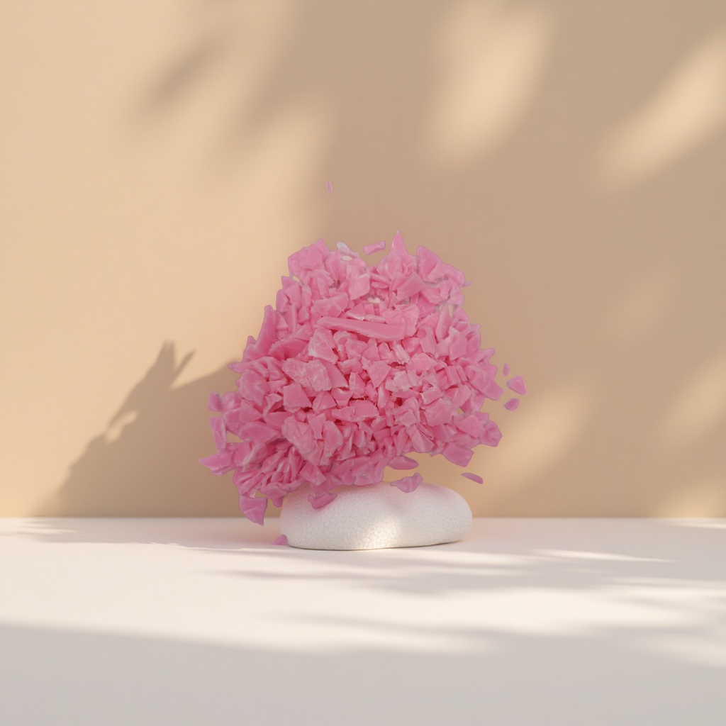 Pink plastic fragments, DIY decorative materials, creative art paper-cutting materials Specification image