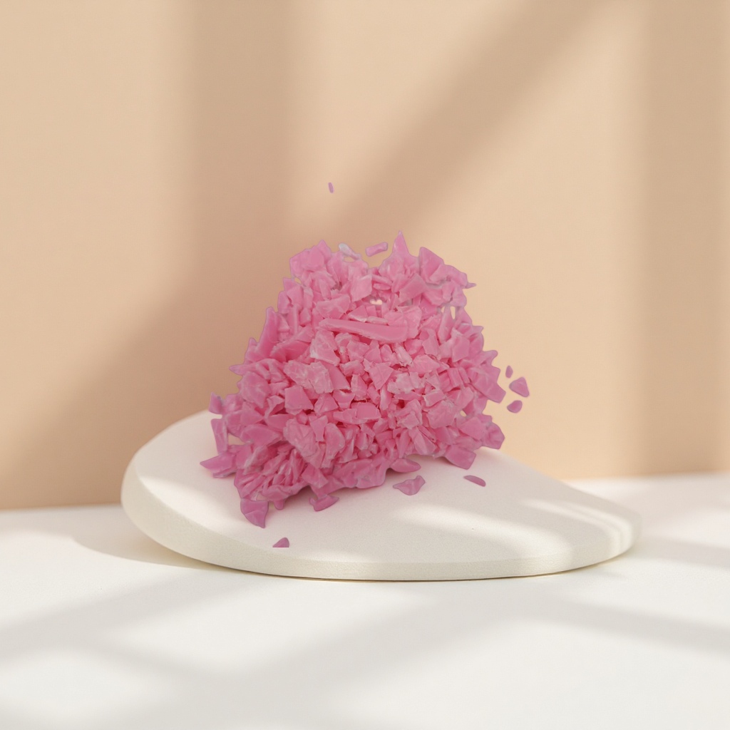 Pink plastic fragments, DIY decorative materials, creative art paper-cutting materials