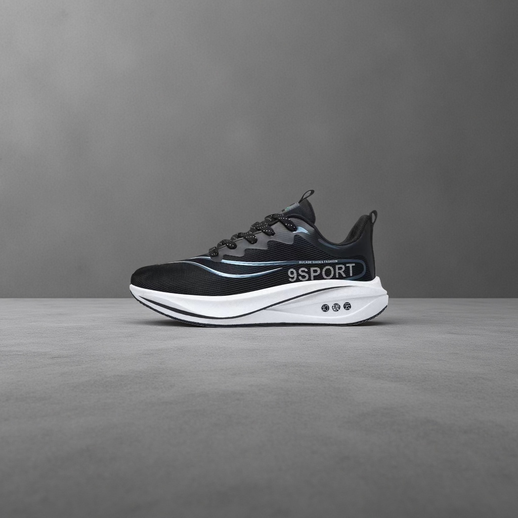 Black sports shoes for men, breathable mesh, casual, versatile and lightweight running shoes Specification image