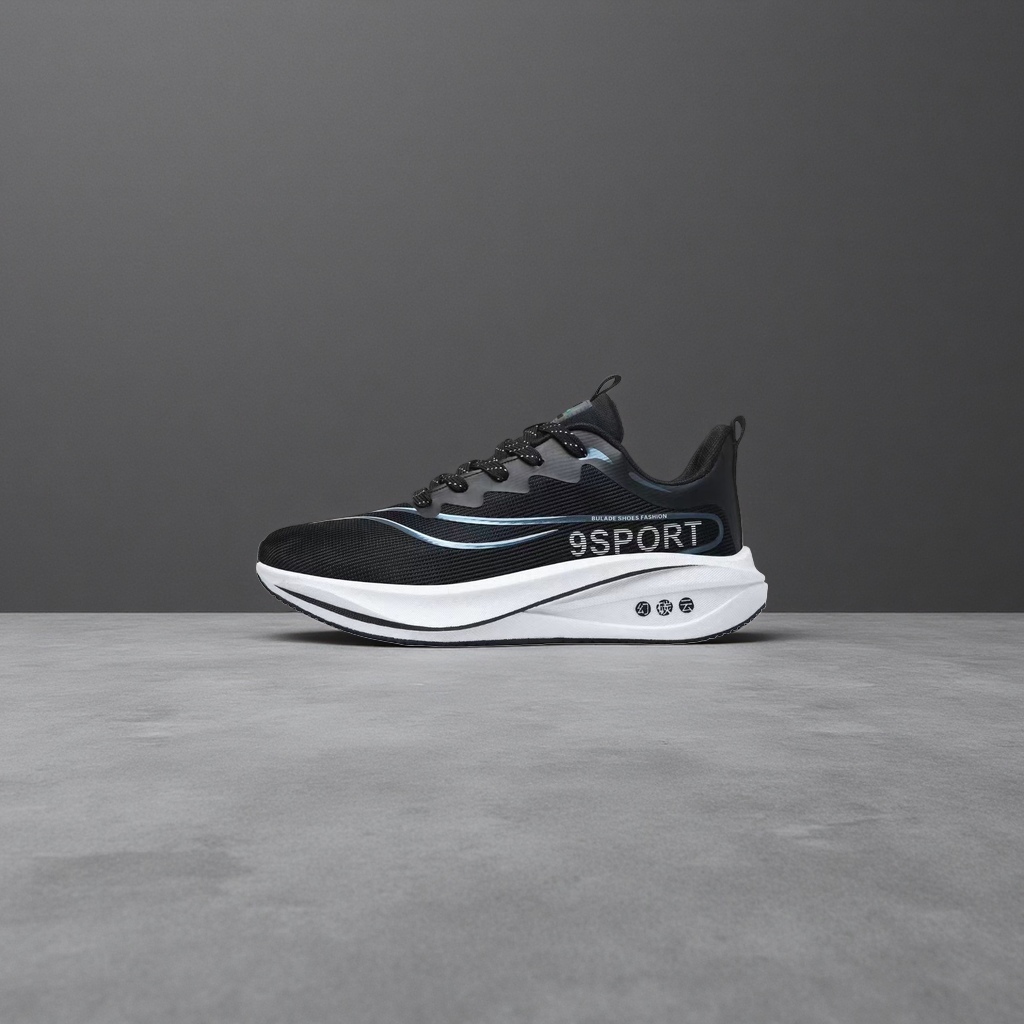 Black sports shoes for men, breathable mesh, casual, versatile and lightweight running shoes Item Picture