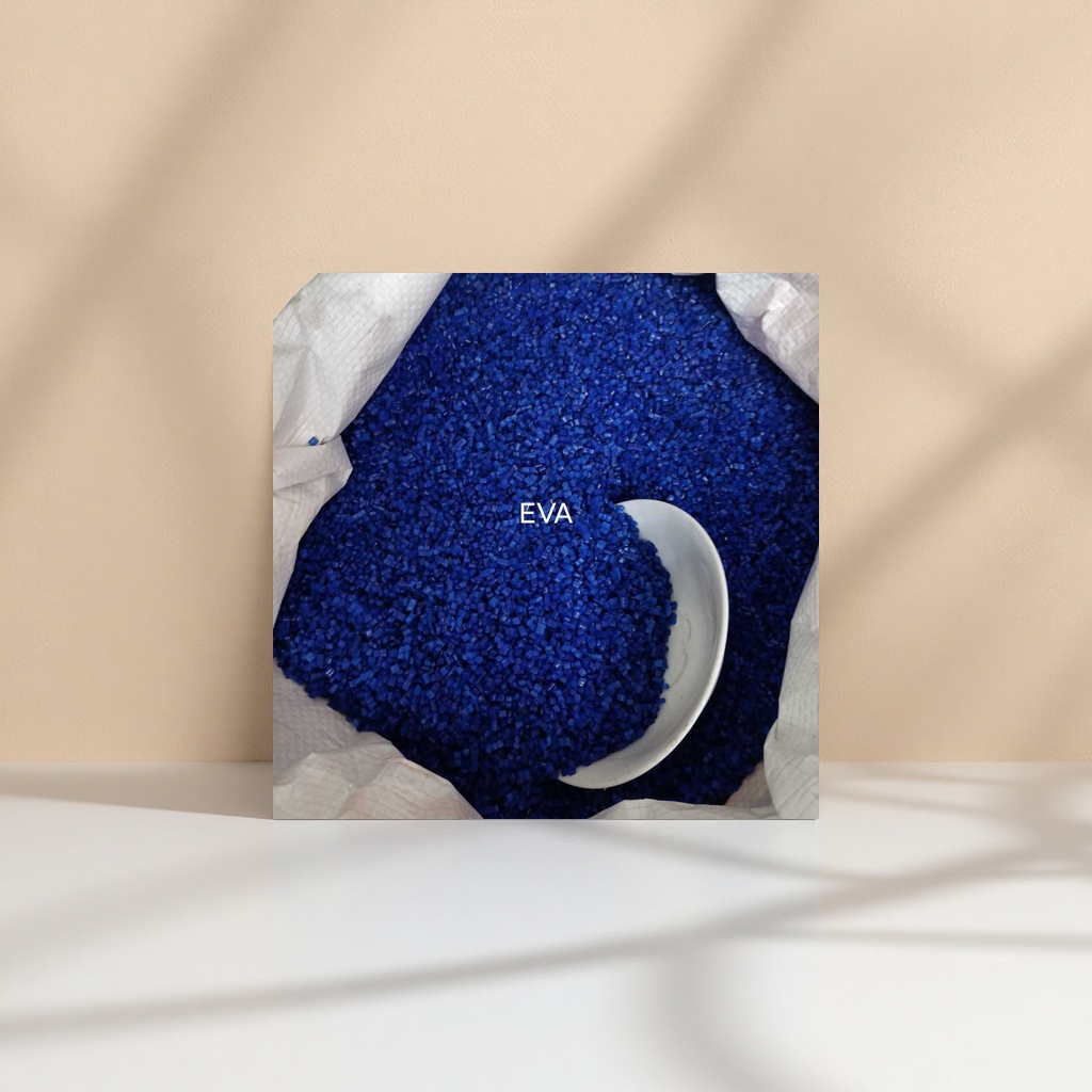 Blue EVA particles, environmentally friendly, non-toxic and anti-slip pad special material, 3mm round particles details Picture