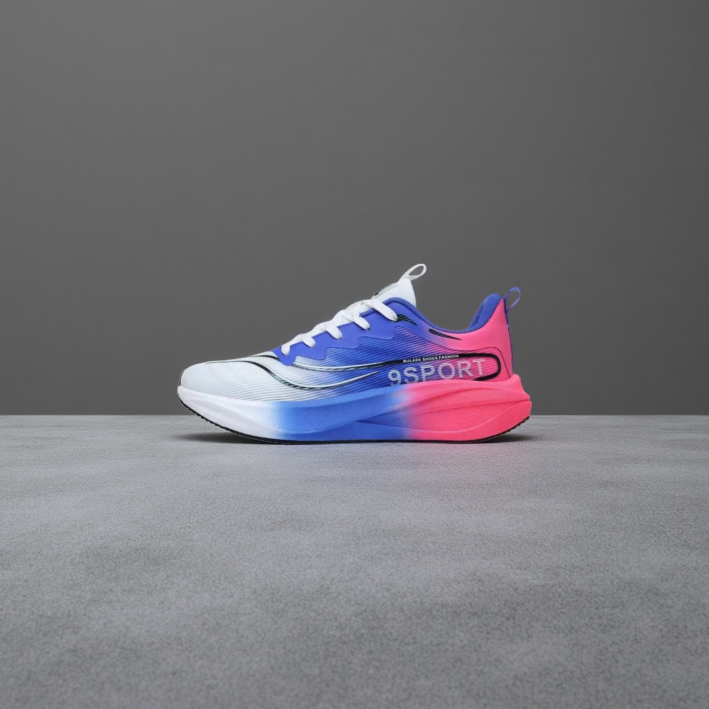 Blue and pink gradient color sports shoes, breathable, shock-absorbing and lightweight men's and women's casual running shoes Application Scenario
