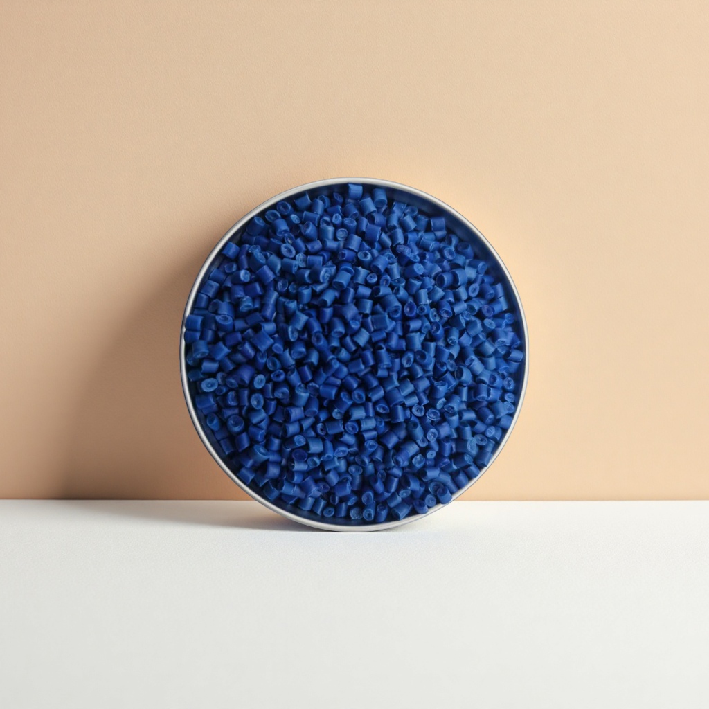 Blue plastic particles, industrial-grade PP polypropylene raw materials, 2-5mm particle size, customizable color