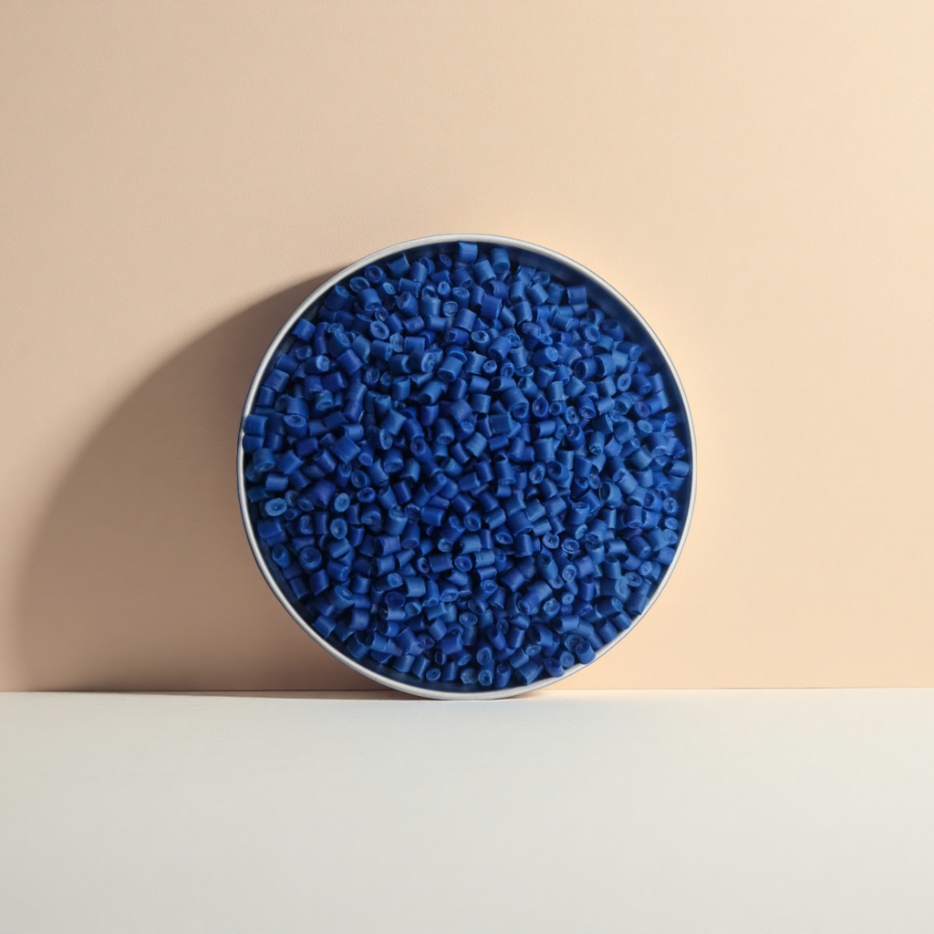 Blue plastic particles, industrial-grade PP polypropylene raw materials, 2-5mm particle size, customizable color details Picture
