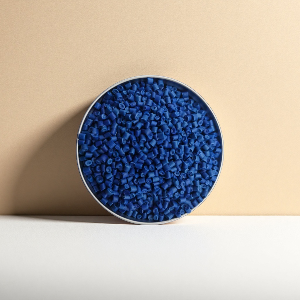 Blue plastic particles, industrial-grade PP polypropylene raw materials, 2-5mm particle size, customizable color Specification image