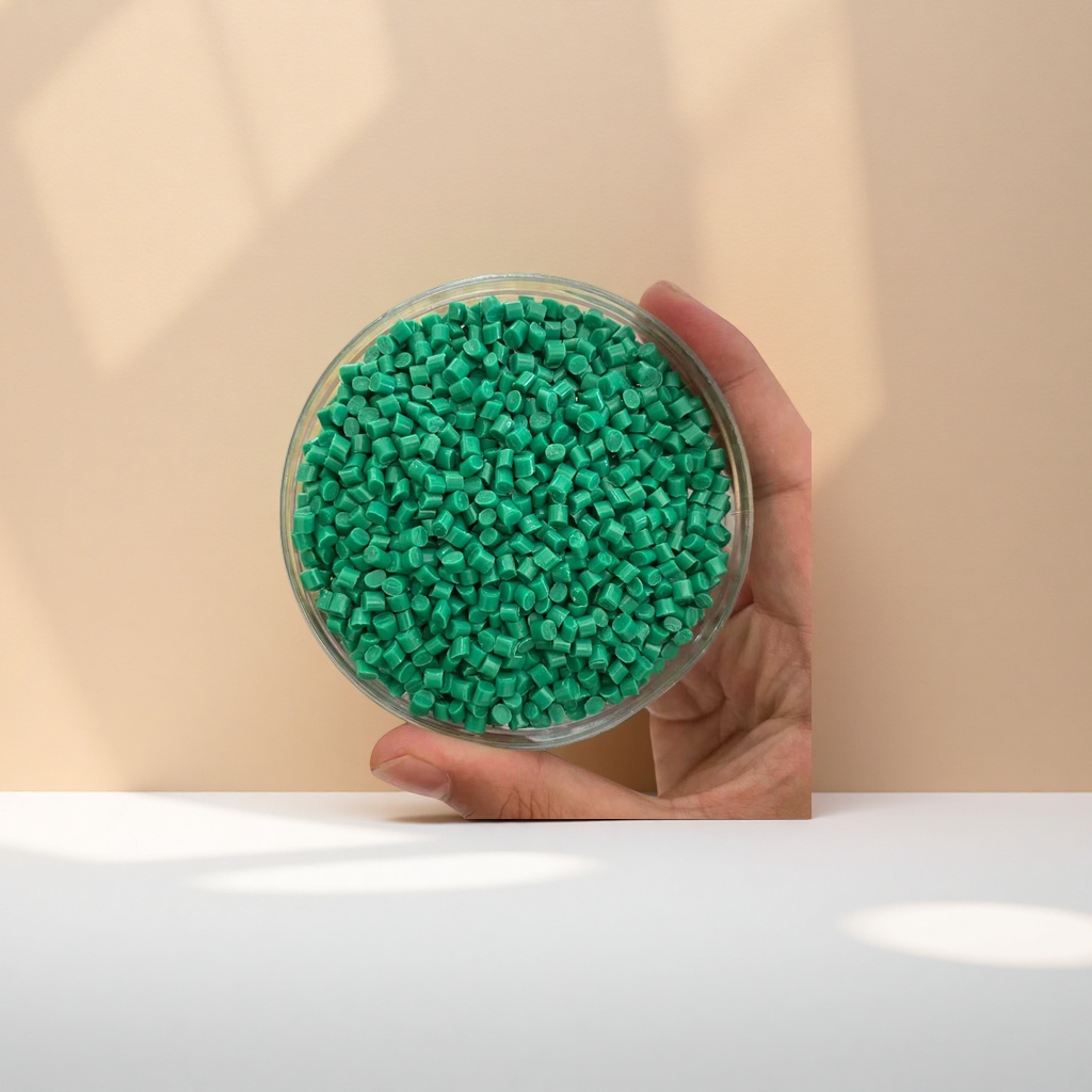 Green plastic pellets, environmentally friendly recycled materials, PPPE pellets, industrial raw materials Application Scenario