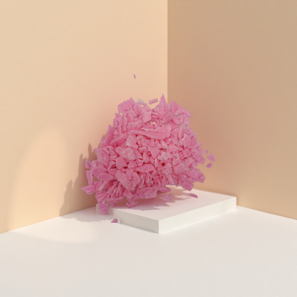Pink plastic scraps DIY handmade decorative materials, creative auxiliary materials for art classes Application Scenario