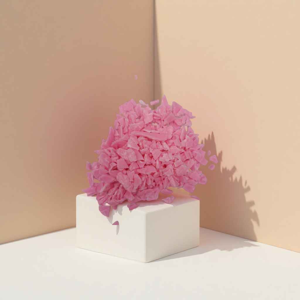 Pink plastic scraps DIY handmade decorative materials, creative auxiliary materials for art classes details Picture