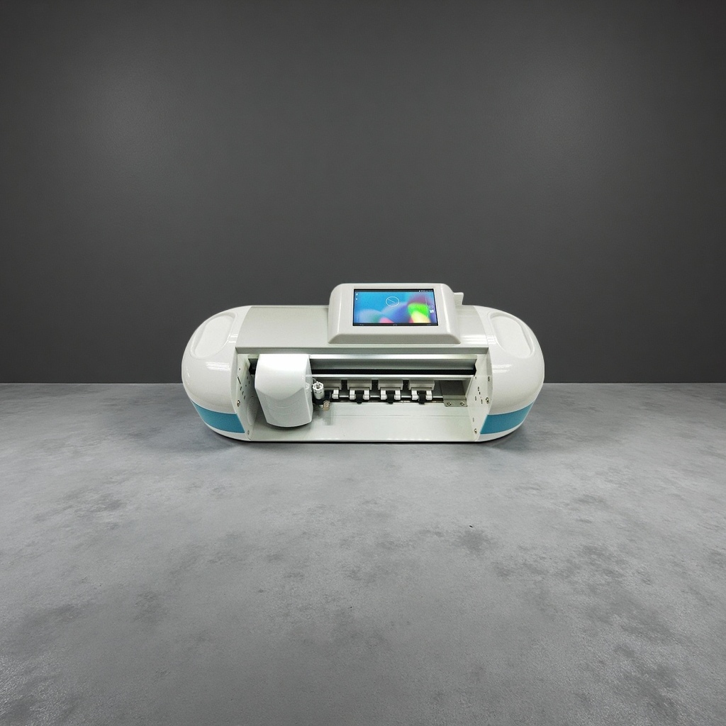 White with blue stripes cutting machine, electric Angle grinder, handheld metal and wood cutting tool Application Scenario