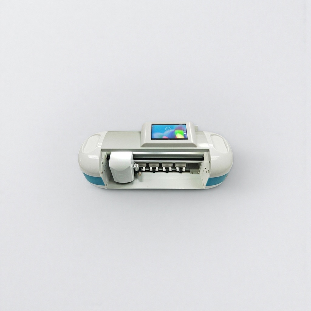 White with blue stripes cutting machine, electric Angle grinder, handheld metal and wood cutting tool