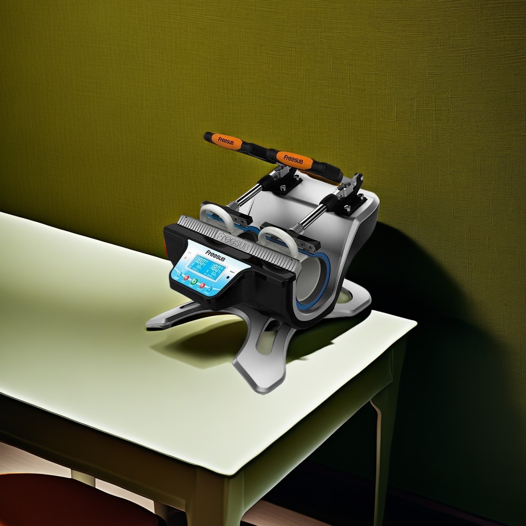 The silver and black alternating heat transfer machine is a professional digital hot stamping equipment, suitable for both home and commercial use Application Scenario